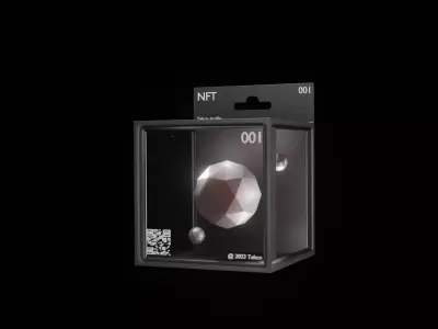 NFT BOX template for Blender 3D model Free low-poly 3D model