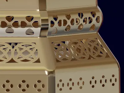 Moroccan Candle Lantern 3D model