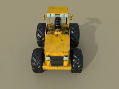 Tractor Low-poly 3D model