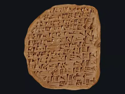 Assyrian Tablet Low-poly 3D model