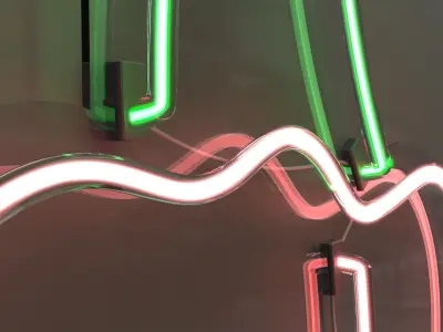 Cherries - Neon Sign 3D model