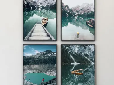 JUNIQE Water and mountains 3D model