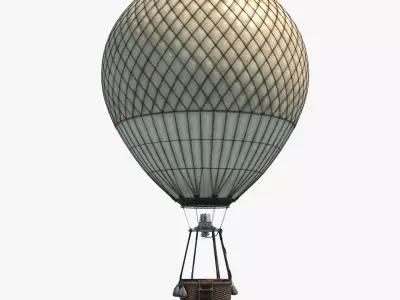 Hot Air Balloon Low-poly 3D model