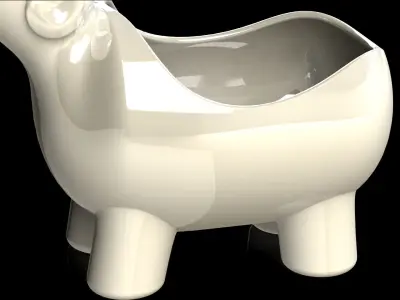 Elephant flowerpot 3D print model