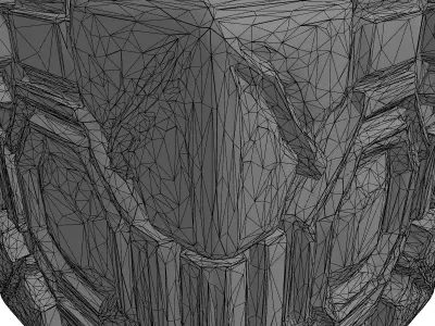 Intricate Crystal Diamond Cube Artifact Low-poly 3D model