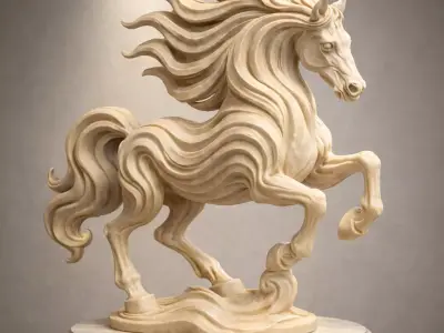 LithoMane Horse 3D print model