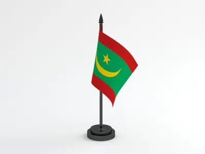 Table Flag Mauritania 3D model