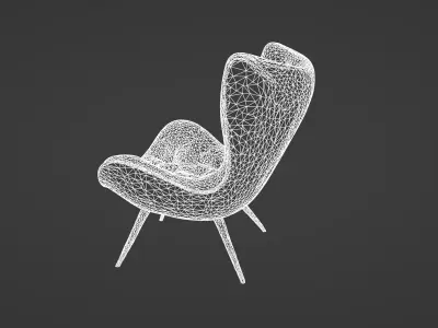 Modern Designer Lounge Chair 3D model