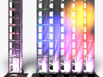 Stage Decor 28 Modular Wall Column 3D model