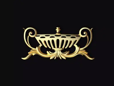 Central decor ornament for furniture 3D model 29