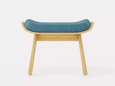 The Reader ottoman Low-poly 3D model