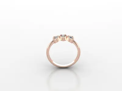 Solitaire Ring Version 1 SR30 3D model