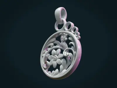 Scrollwork Pendant 3D print model
