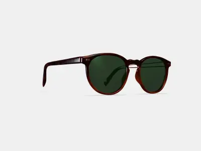 Biren Sunglasses in Cognac Tortoise Fade 3D model