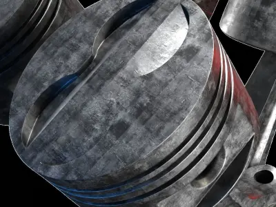 Engine piston 3D model