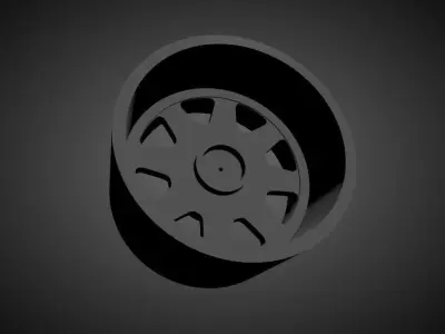 Hayashi Racing Street scalable and Printable rim 3D 3D print model