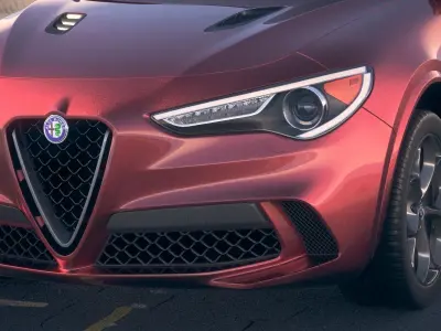 Alfa Romeo Stelvio Quadrifoglio 2018 desert studio 3D model