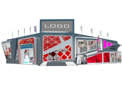 Booth Exhibition Stand a469b 3D model