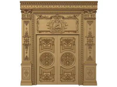 Classic door 3D model B 3D model