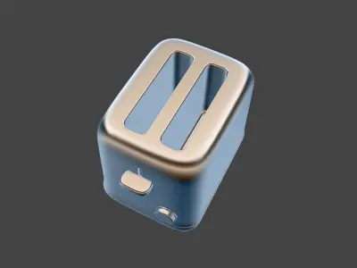 Toaster 3D Print Kitchen Appliance Miniature STL 3D print model