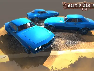Battle Car Pack Volume One Low-poly 3D model