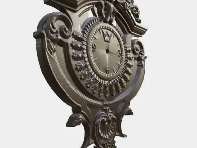 Wooden Clock Decor For Wood Carving 3D print model buy