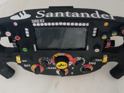 3D Printable Ferrari F1-75 Steering Wheel 3D print model