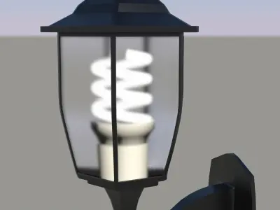 Lamp interior or exterior Low-poly 3D model