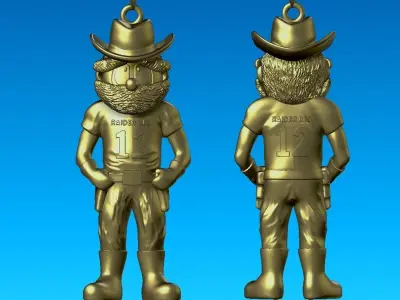 NCAA - Necklaces TEXAS TECH - Hanging Figurine - 3D print 3D print model