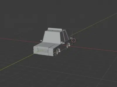 Low Poly Police car  Low-poly 3D model