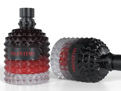 Liquid Perfume Cosmetic Glass Bottle 3D model