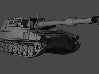 M109 Howitzer - Ready to print 3D print model