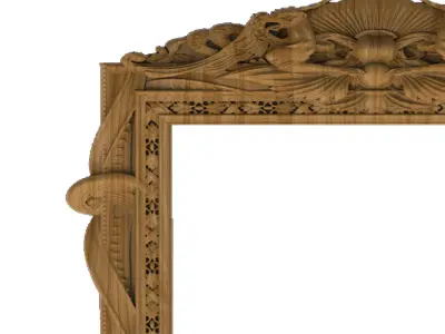 Carved picture frame STL 3D model 120