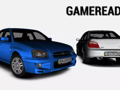 Subaru Impreza GDB 20GX AWD EU-Spec 2005 Gameready Low-poly 3D model