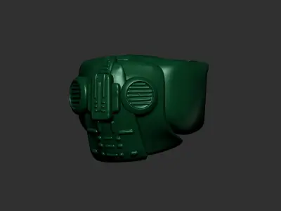 helmet high poly sculpt 3d printable  3D model 33