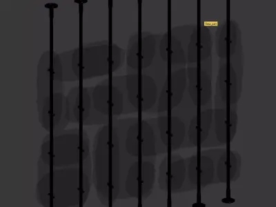 Frosted glass partition 3D model