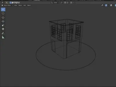 Low poly Pbr  Old Warehouse Low-poly 3D model