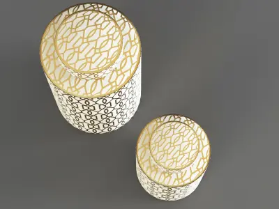 Decorative canisters 3D model