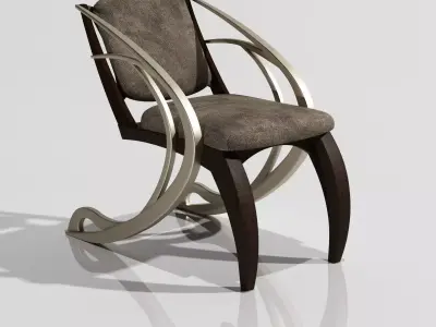 Chair art deco style 3D model