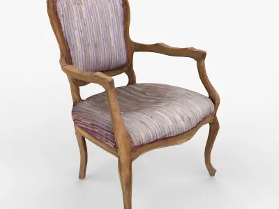 Dinner Chair 2 Scan Low-poly 3D model
