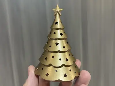 Starry Glow Christmas Tree Lamp Holiday Decoration 3D print model