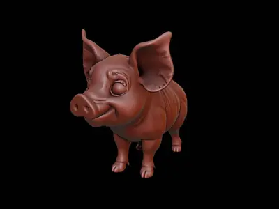 Pig Animal Sculpture 3D print model purchase