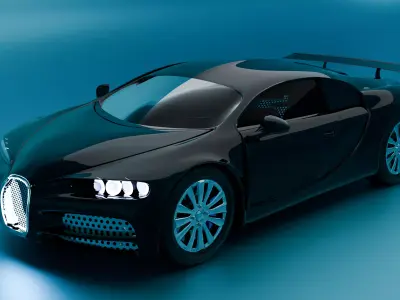 Bugatti Chiron Black 3D model