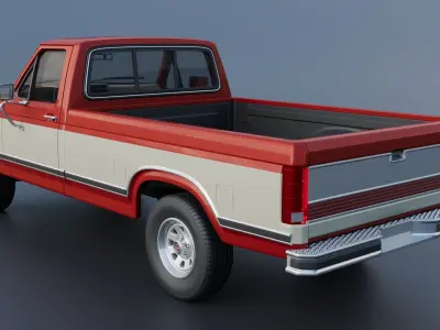 Pickup Truck F-150 Long Bed 1983 3D print model