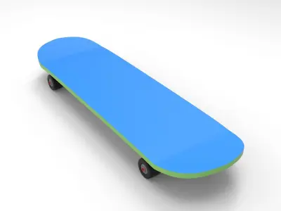 Skateboard Low-poly 3D model