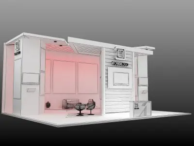 Booth Exhibition Stand a534a 3D model