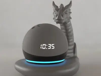 Dragon Organizer Echo Dot Holder and Stylish Decor 3D print model