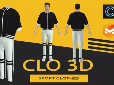 Sport clothes Marvelous Designer or Clo3D ZPRJ 3D model