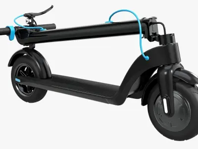 Scooter electric 01 folded 3D model