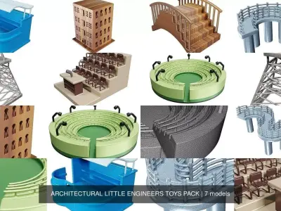 ARCHITECTURAL LITTLE ENGINEERS TOYS PACK 3D Model Collection